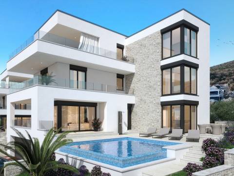 Vinjerac/Dalmacija, vila 50m od mora,  saunom, fitnessom