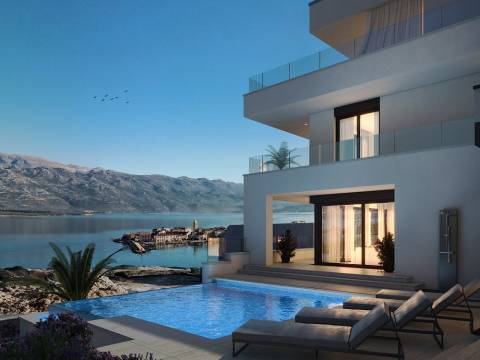 Vinjerac/Dalmatien, Villa 50m vom Meer, Sauna, Fitness