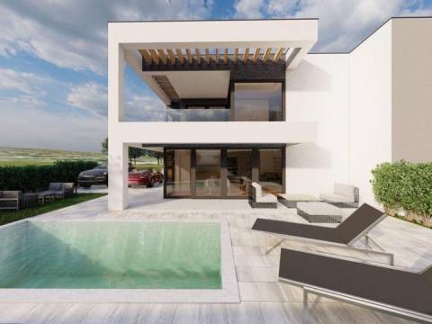 Otok Krk, Malinska- luksuzna villa sa dvije stambene jedinice, bazen