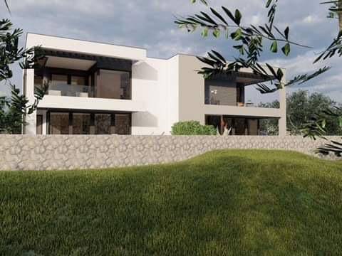 Otok Krk, Malinska- luksuzna villa sa dvije stambene jedinice, bazen