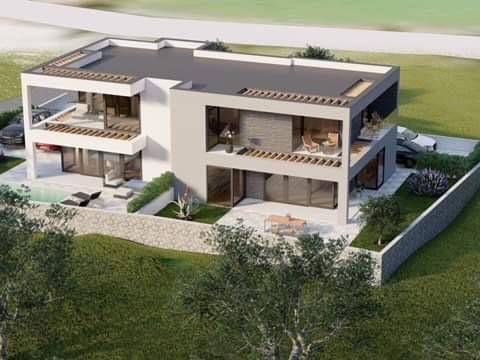 Otok Krk, Malinska- luksuzna villa sa dvije stambene jedinice, bazen