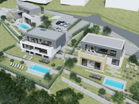 Opatija-Plahuti građevinsko zemljište 938 m2 s otvorenim pogledom