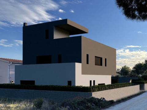 Vir, moderna villa sa bazenom, s pogledom na more   https://mydalmacia.de/