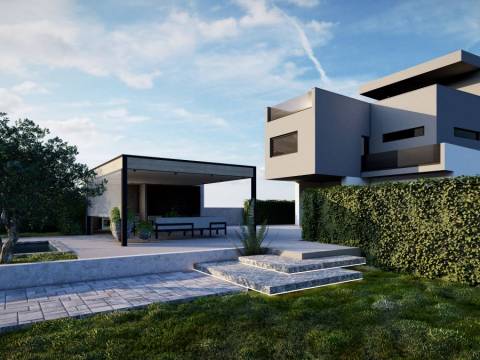 Vir, moderna villa sa bazenom, s pogledom na more   https://mydalmacia.de/