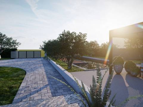 Vir, moderna villa sa bazenom, s pogledom na more   https://mydalmacia.de/