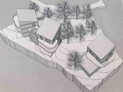 Otok Krk , građevinski teren sa idejnim projektom