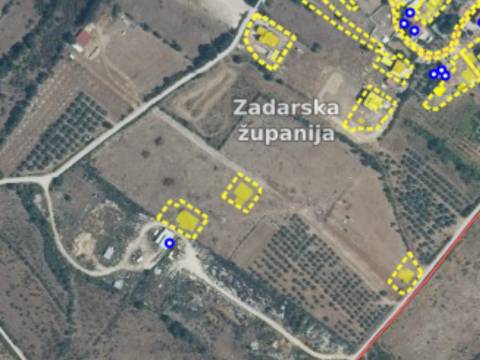 Građevinsko zemljište 992 m²  Murvica,  pogled na maslinik