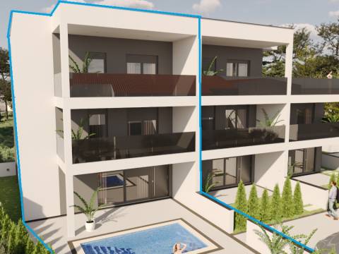 Vir, Wohnung S1 auf 3 Etagen/Pool, Südseite, nähe Zentrum