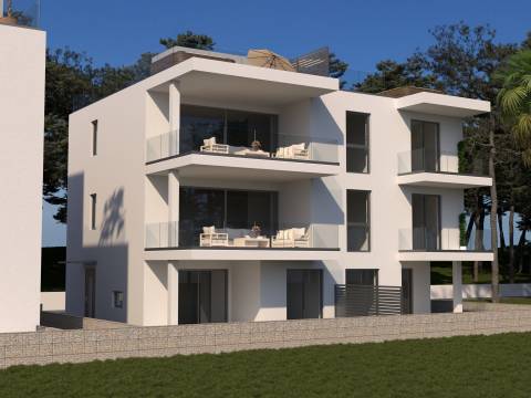 Vir, exklusives Apartment S2, Garten Südseite am Meer