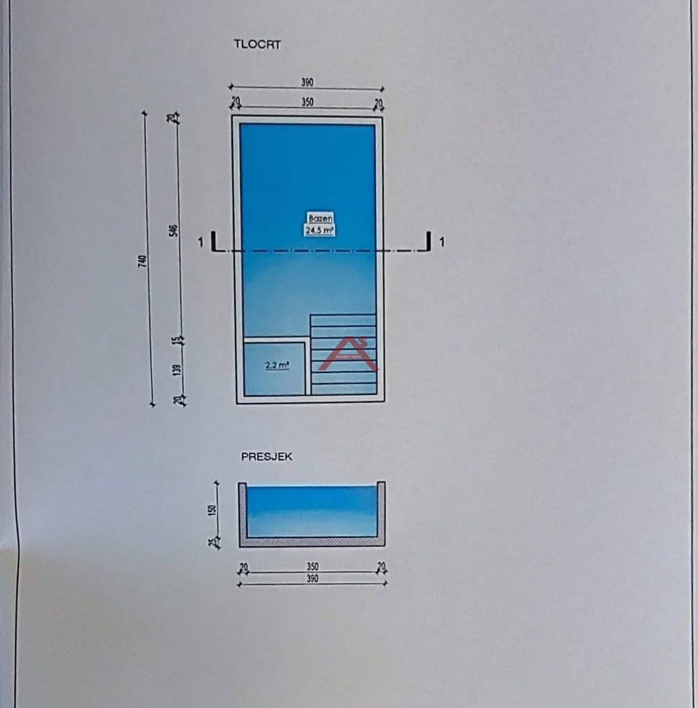 Grundstück Vrsi, 567m2