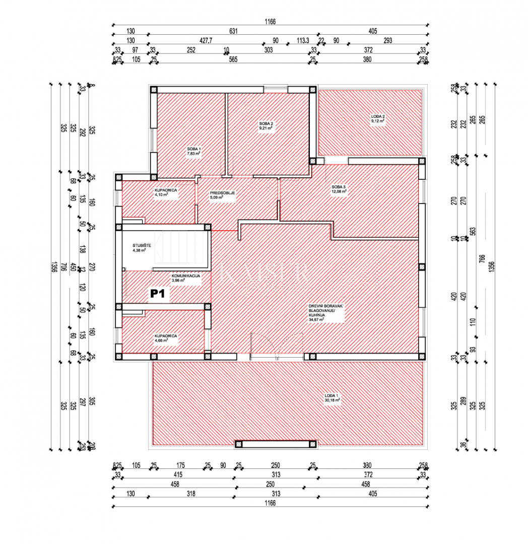 Grebaštica, Šibenik – Geräumige Dreizimmerwohnung mit zwei großen Loggien, 100 m vom Meer entfernt
