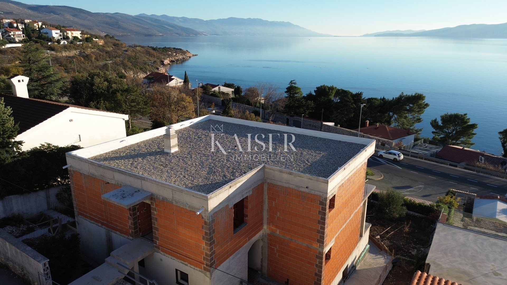 Novi Vinodolski - stan, novogradnja, 1S+DB, pogled na more