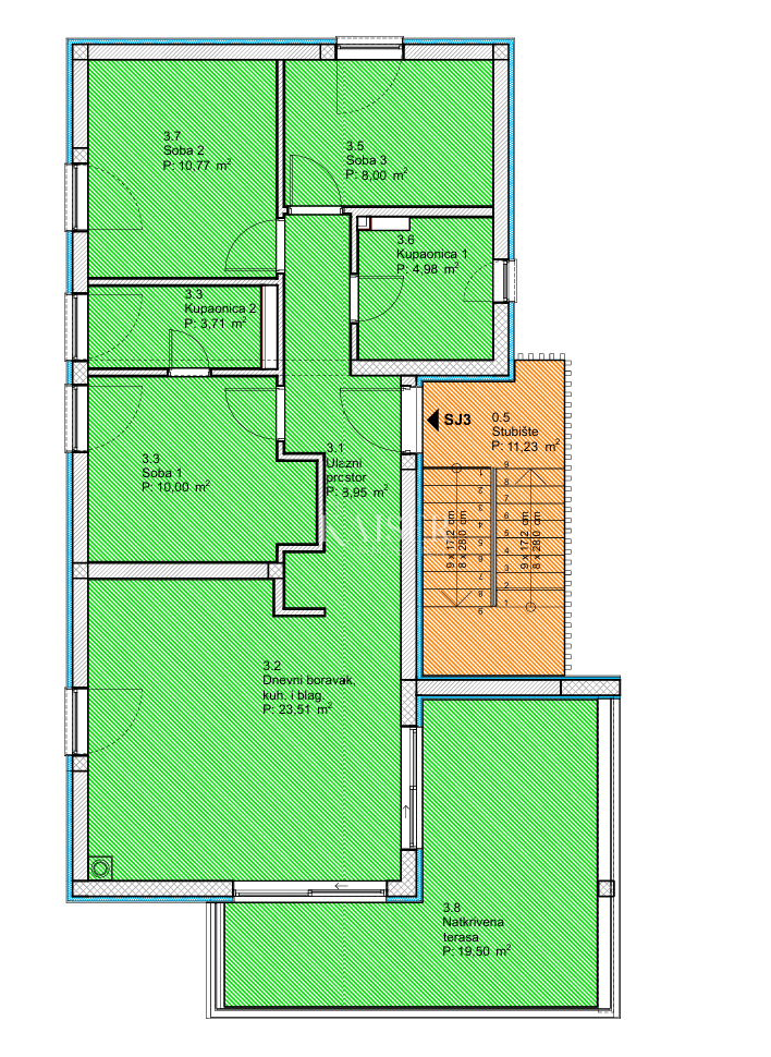 Vodice, Šibenik - Luksuzan trosoban penthouse s velikom terasom i pogledom na more, Vodice