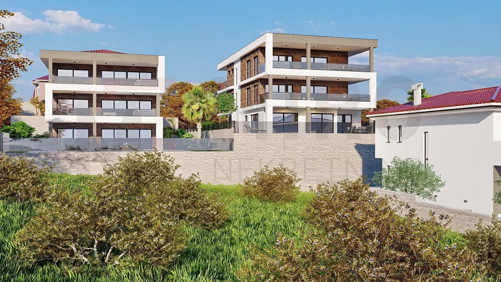 Vrbnik, novi apartman na 1. katu s pogledom na more