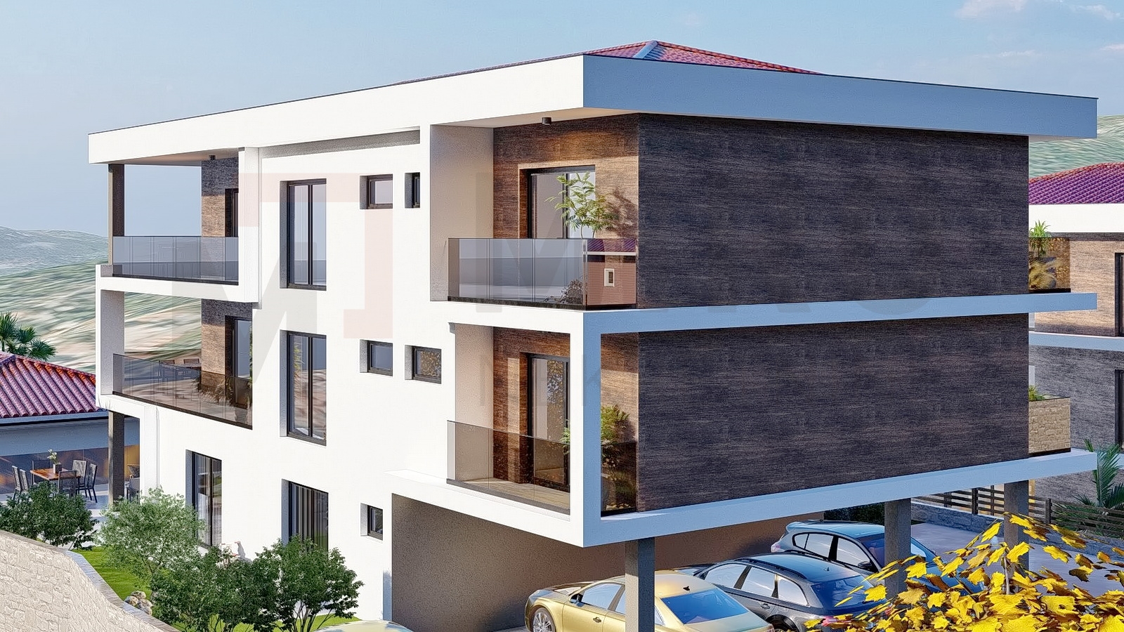 Vrbnik, novi apartman na 1. katu s pogledom na more