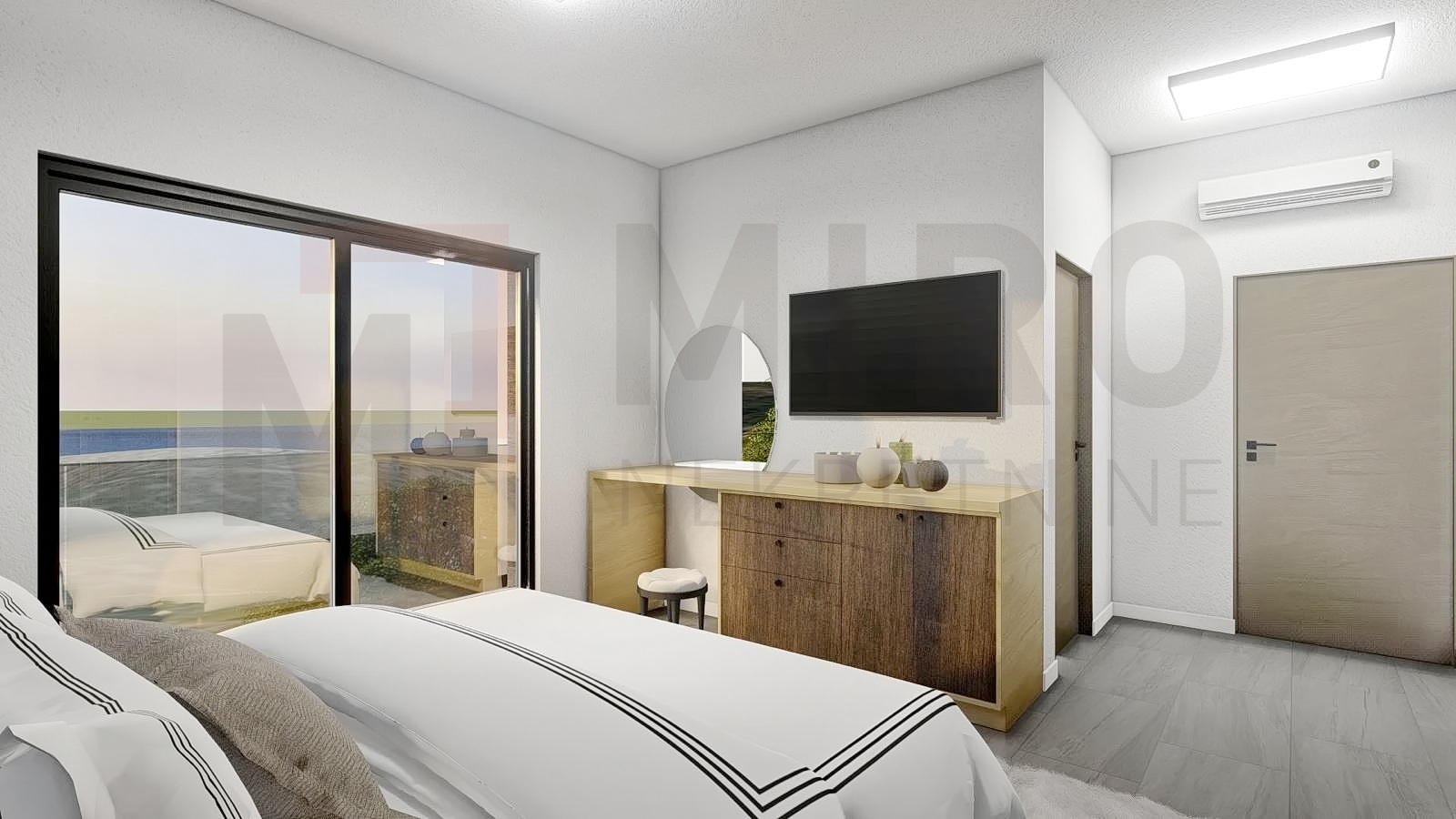 Vrbnik, novi apartman na 1. katu s pogledom na more