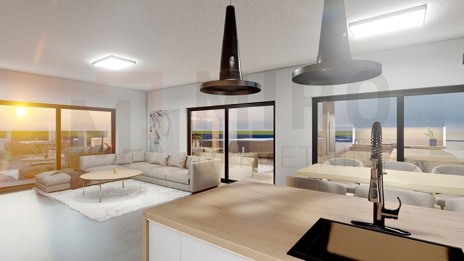 Vrbnik, novi apartman na 1. katu s pogledom na more