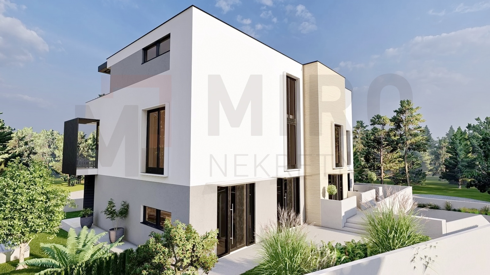 Grad Krk, moderan troetažni apartman u novogradnji, PRODAJI!
