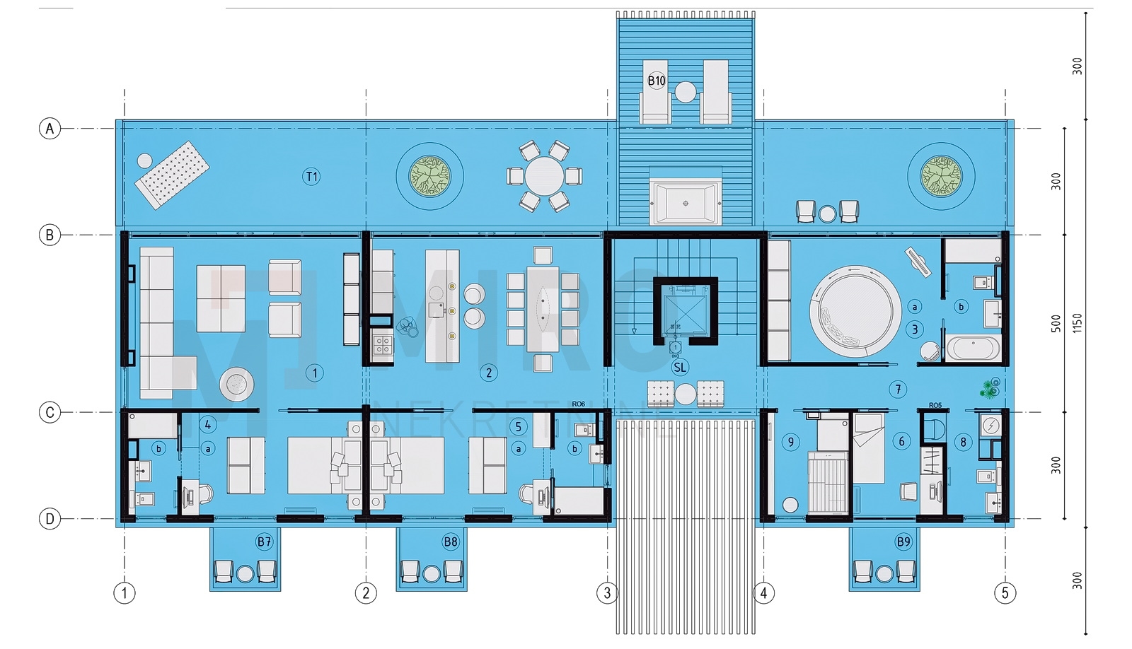 Malinska, moderan penthouse s panoramskim pogledom na more
