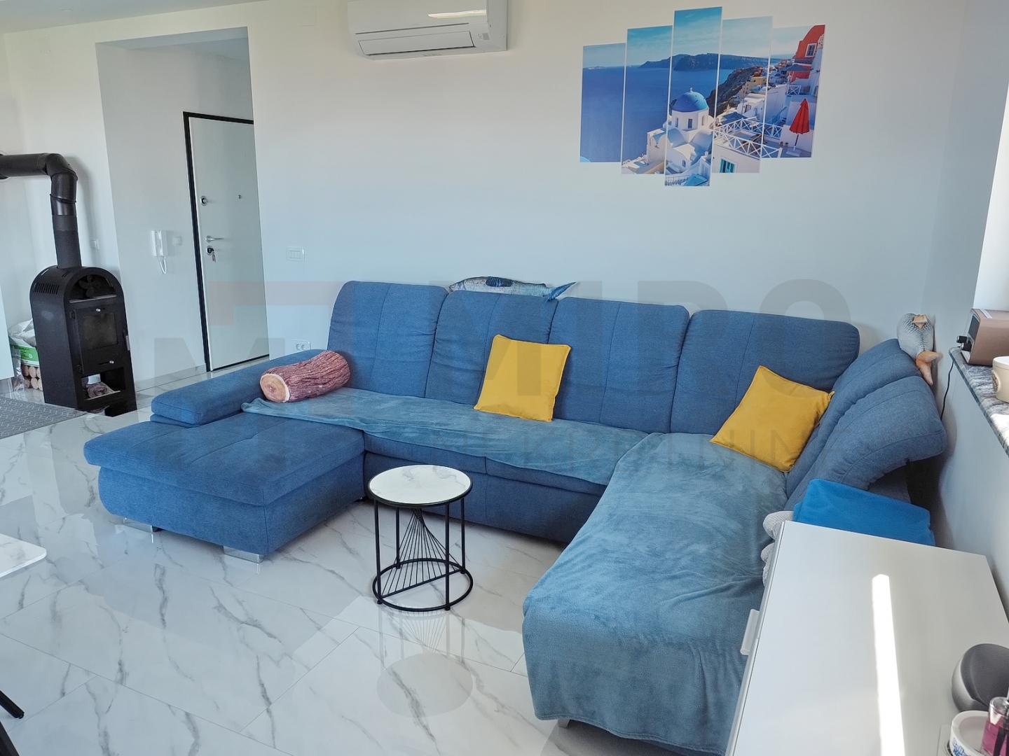 Malinska, namješten apartman s panoramskim pogledom na  more