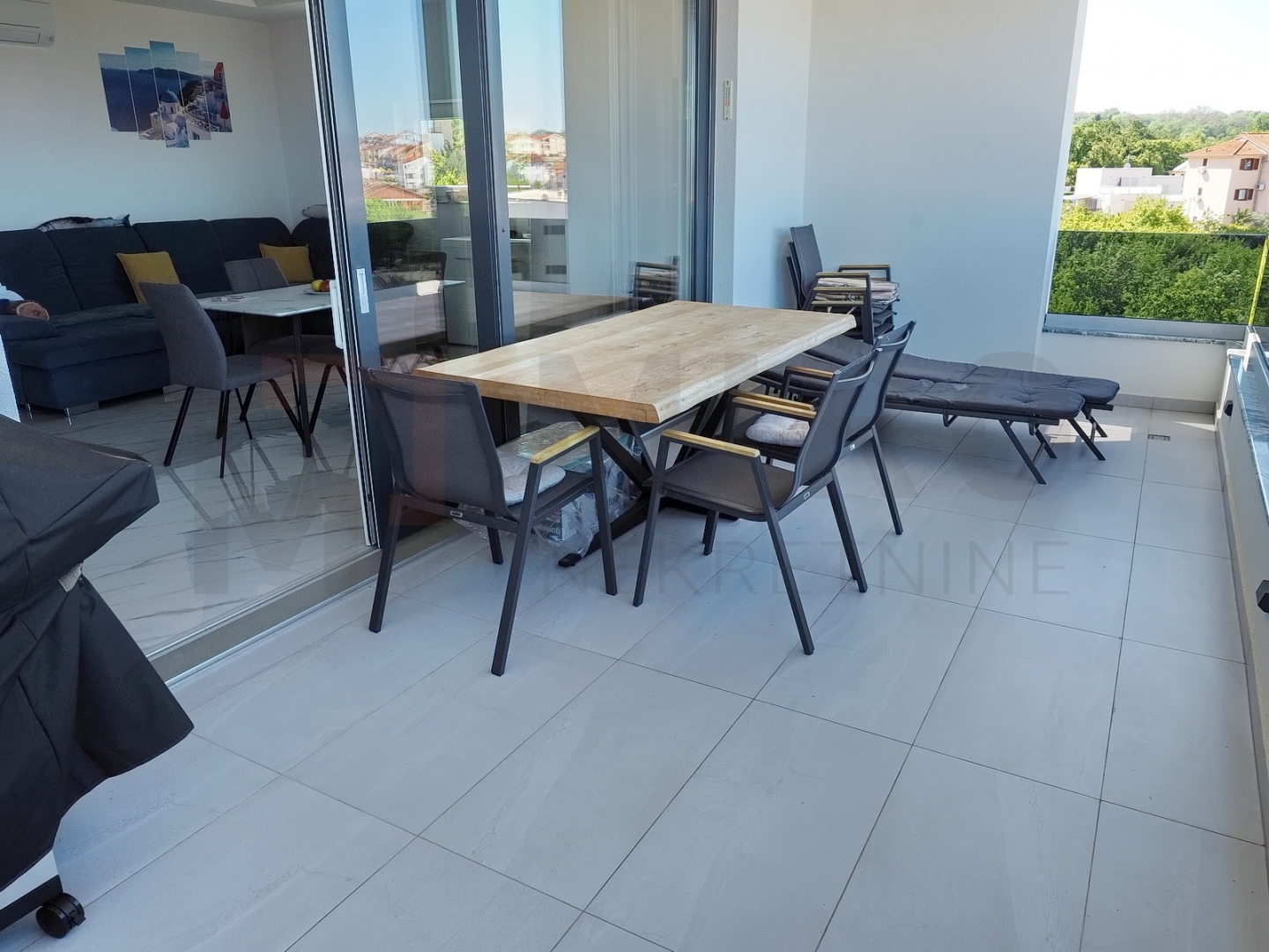 Malinska, namješten apartman s panoramskim pogledom na  more